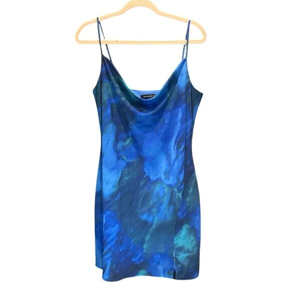 Dynamite Dani Cowl Neck Chiffon Slip Dress Y2K Fairy Grunge Goth Large - Picture 3 of 15